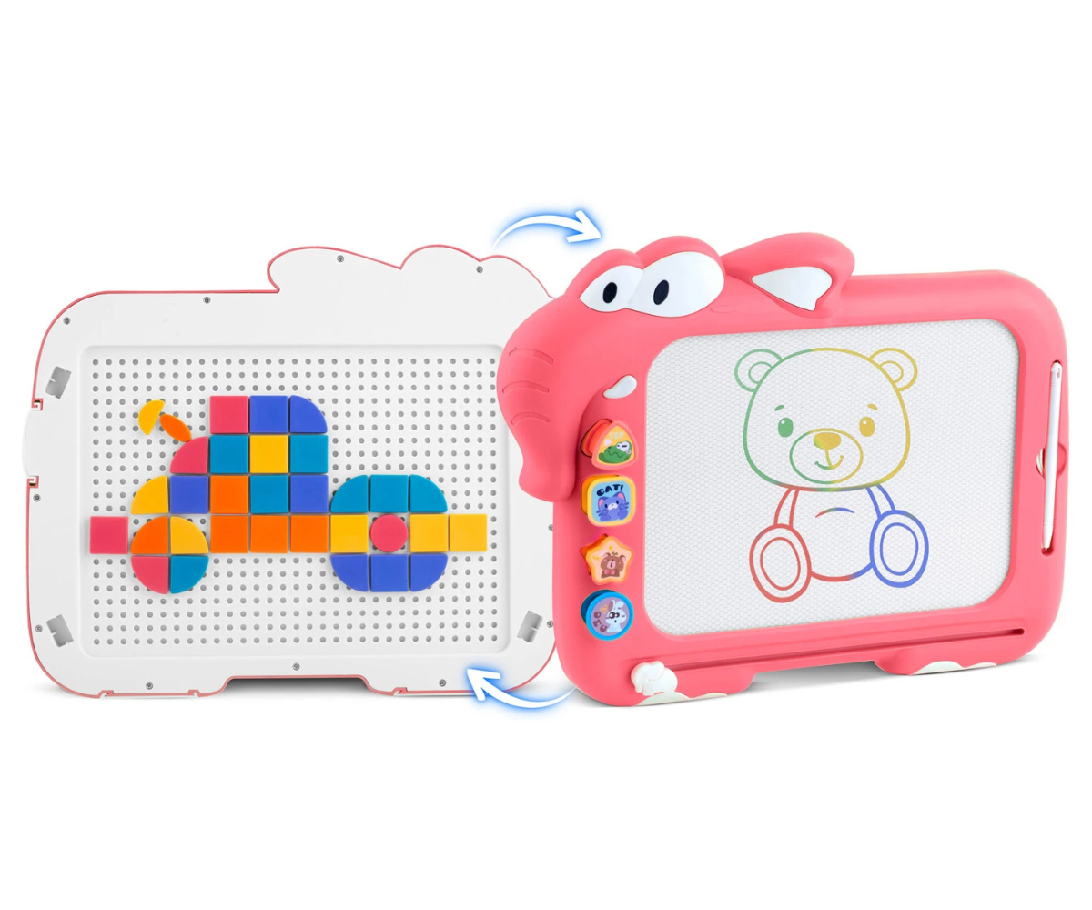 Laste magnetiline joonistustahvel Ricokids RK-823 roosa värv