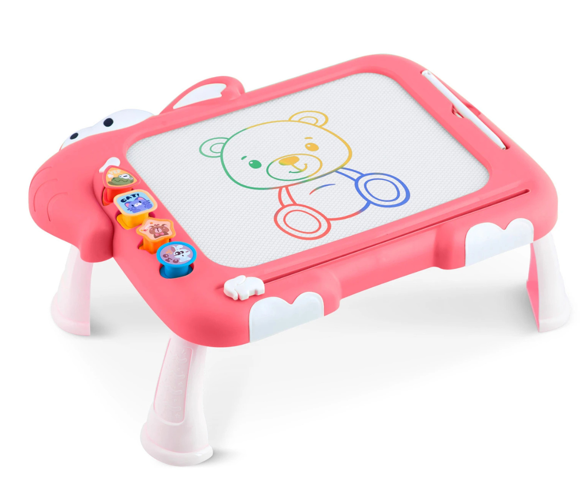 Ricokids RK-823 puslelaud magnetiliste templitega roosas toonis