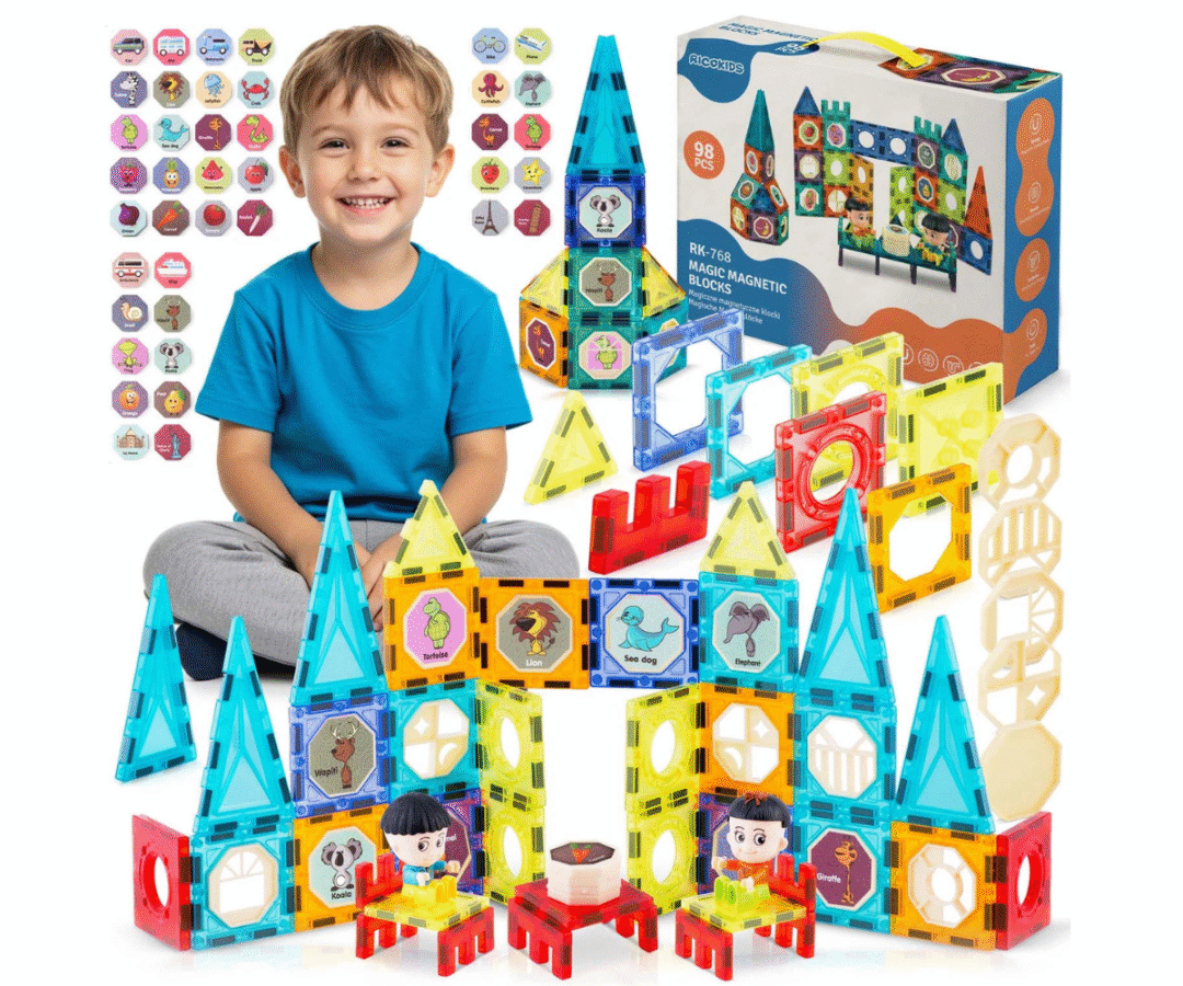 Ricokids RK-768 magnetklotside XXL-komplekt koos torniehitusega