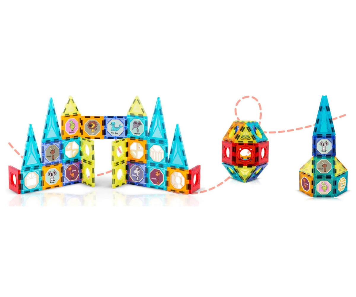 Magnetklotside komplekt figuuride ja kleebistega