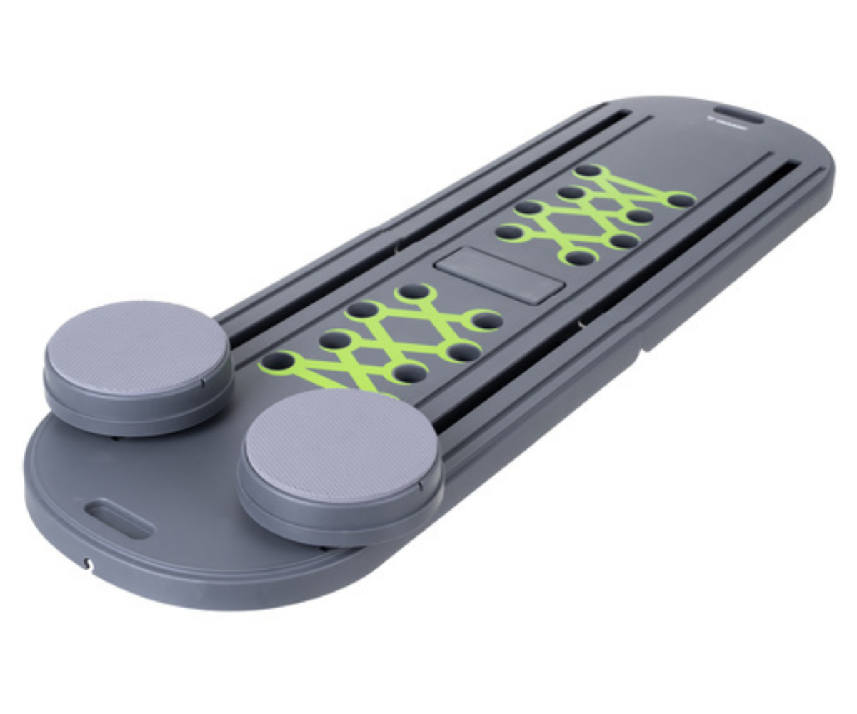 Multifunktsionaalne treeninglaud kätekõverduste ja plank-harjutuste jaoks.