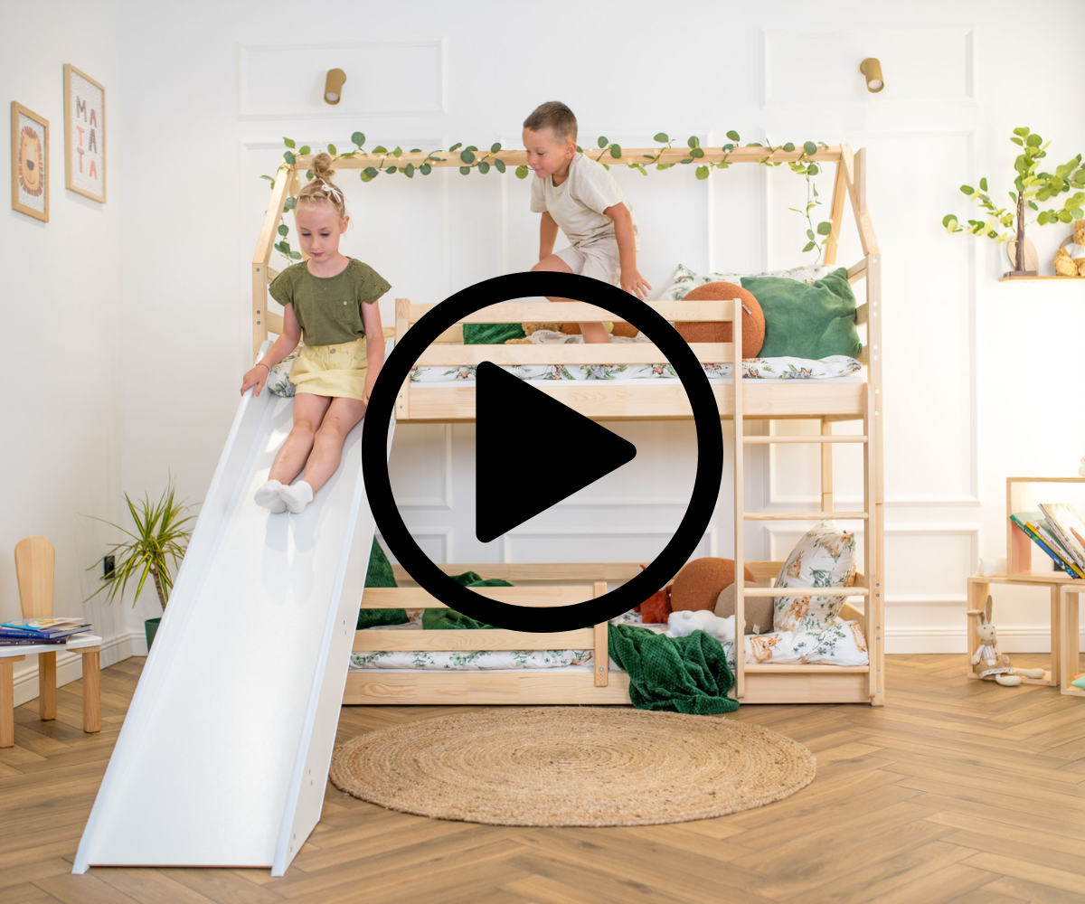 Narivoodi liumäega Play 90x200 naturaalne