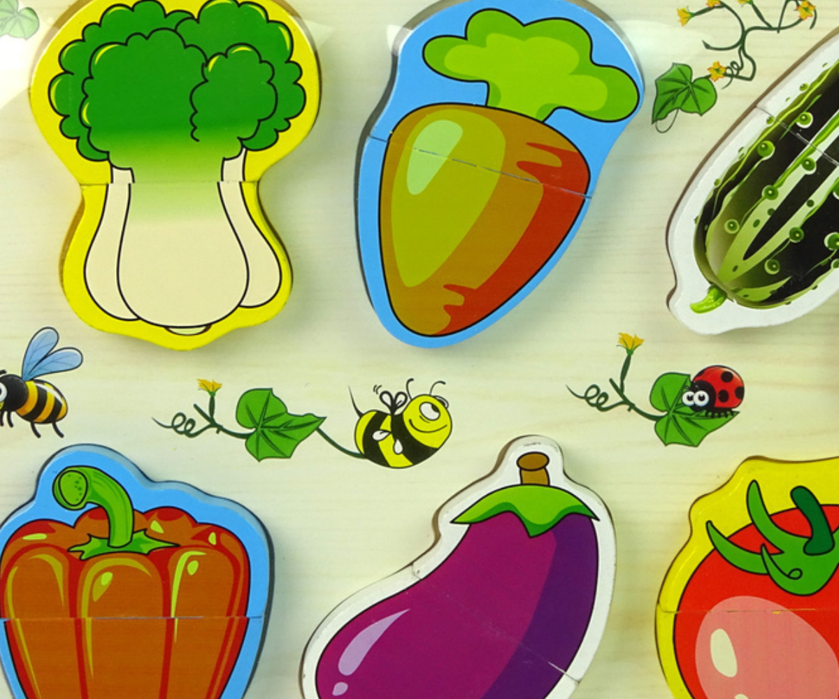 Puidust köögiviljade lõikamise mäng koos noaga – arendav köögimäng lastele