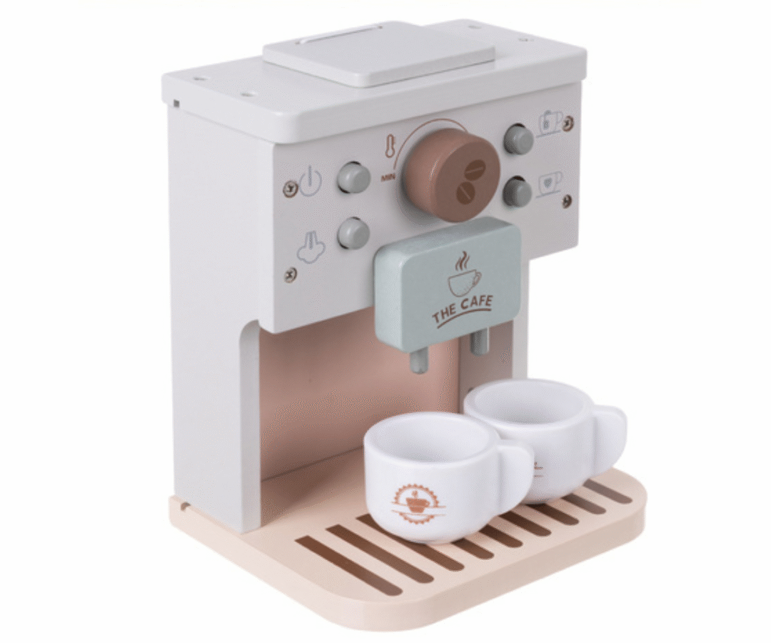 Laste kohvimasin tarvikutega loovaks ja harivaks mänguks.