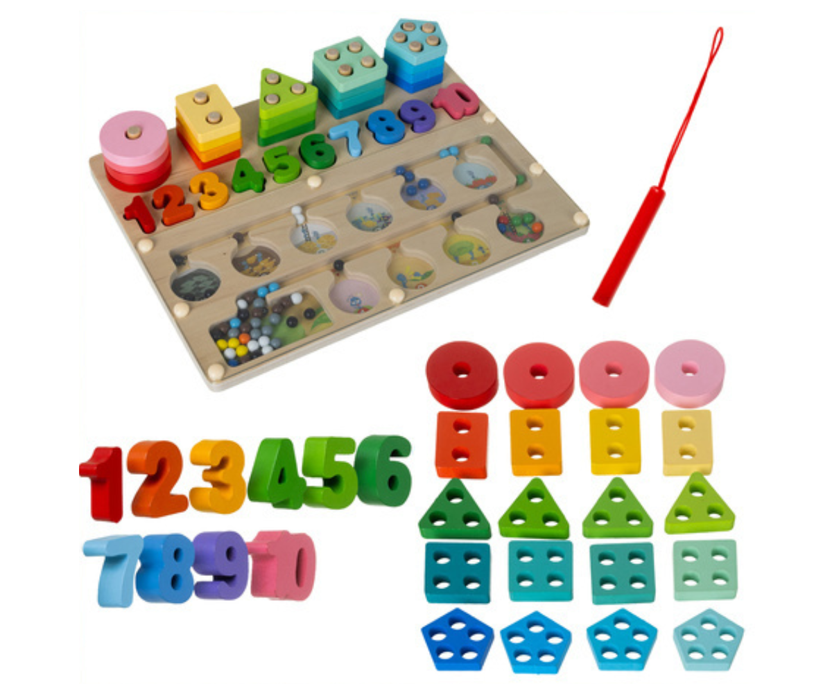 Kompaktne puidust sorter peenmotoorika arendamiseks