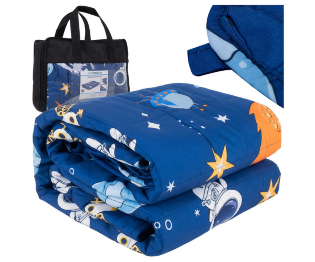 Isomedix laste raskustekk 100 × 150 cm rahuliku kosmoseteemalise mustriga