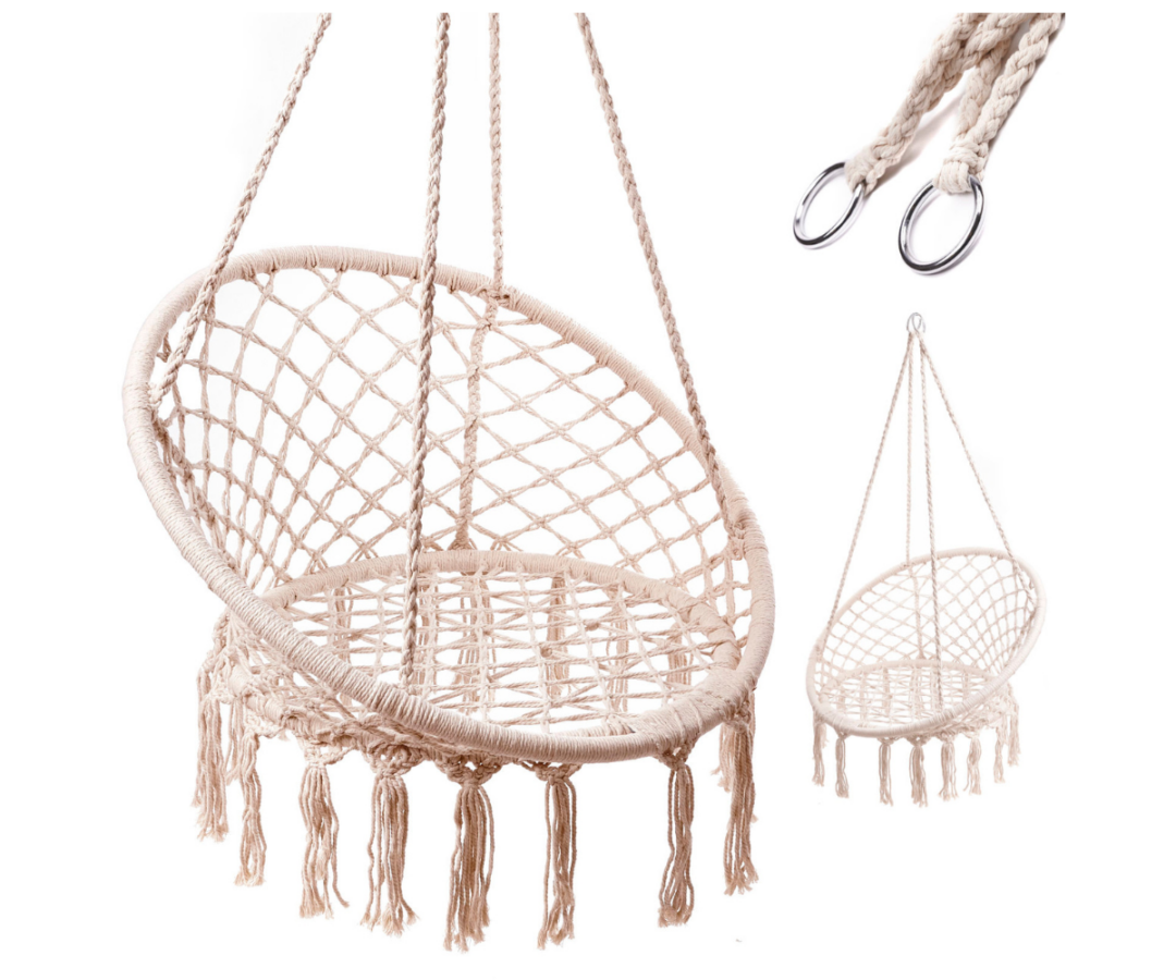 Rippkiik Luaro 80 cm ecru toonis metallraami ja tugevate köitega