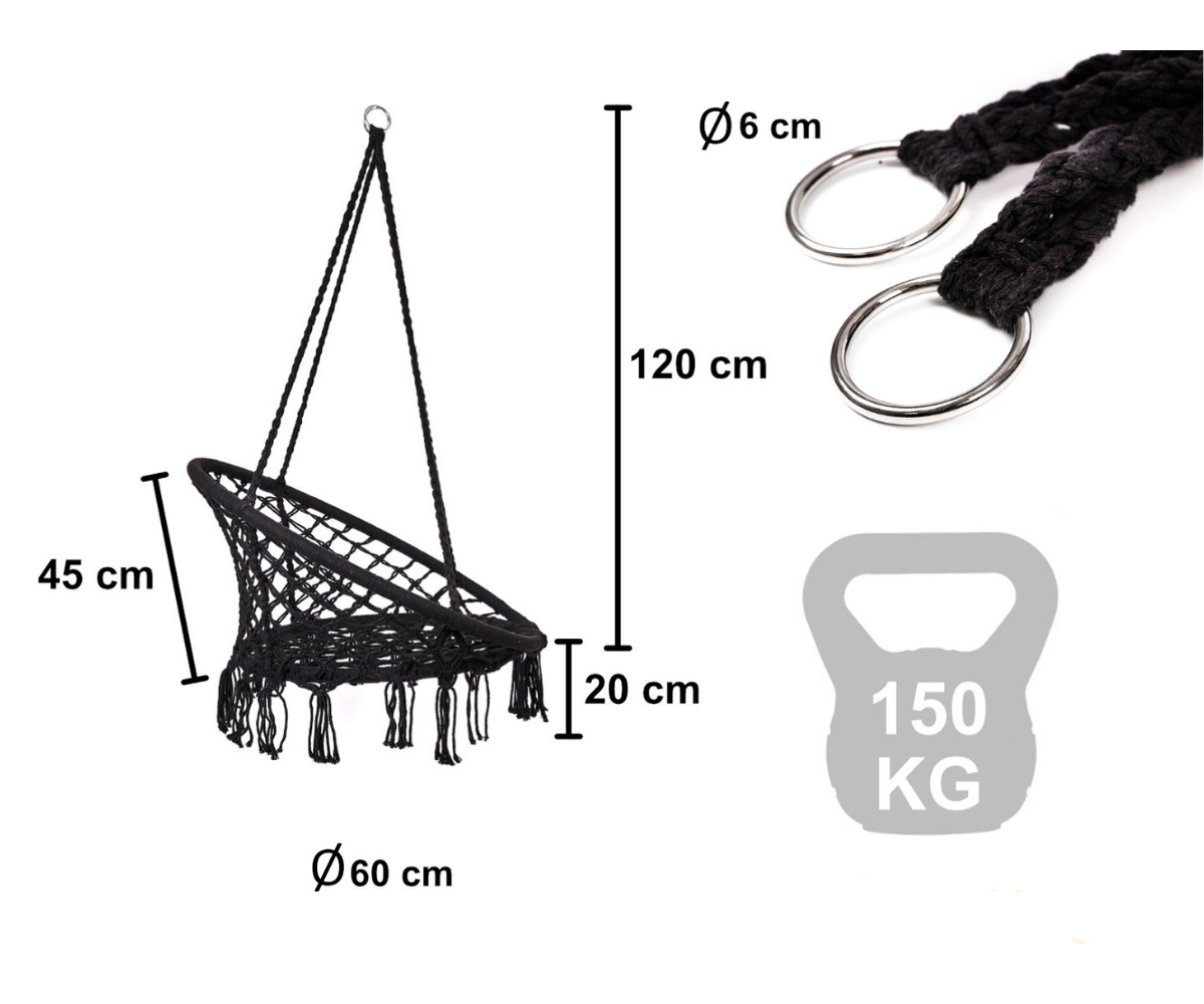 Rippkiik Luaro 80 cm ecru toonis metallraami ja tugevate köitega