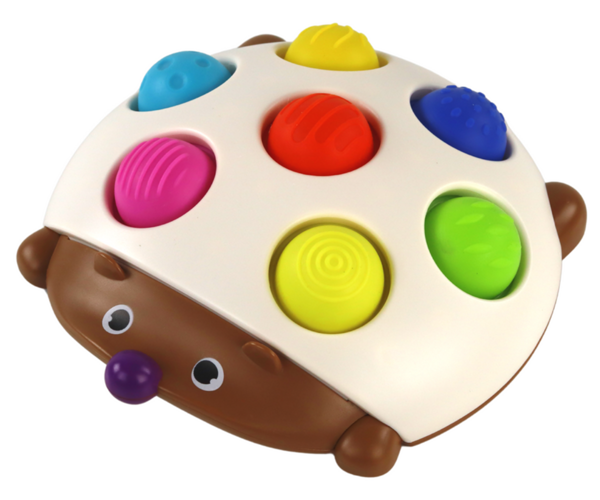 Arendav sensoorne mänguasi siili kujul alates 6. elukuust