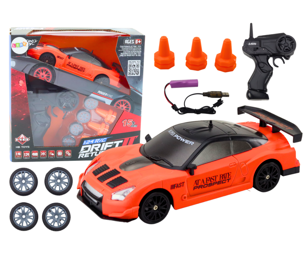 puldiga sportauto 18 cm vahetatavate ratastega