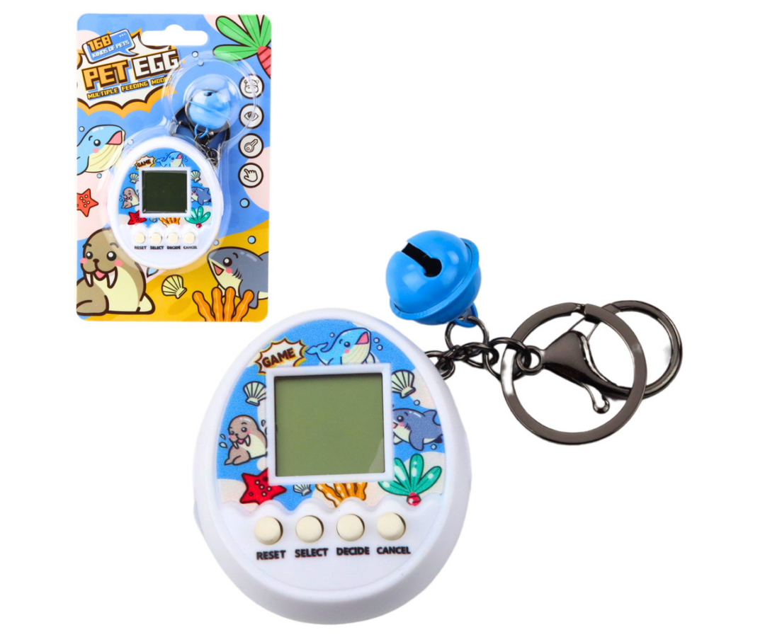 Väike Tamagotchi PET EGG mäng võtmete või seljakoti jaoks