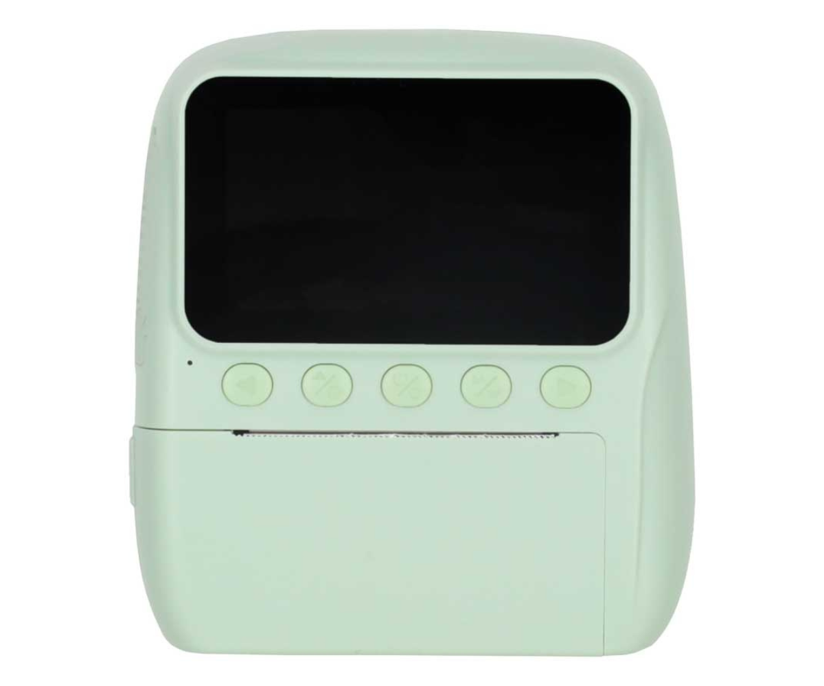 Kiirpildiga digikaamera lastele koos termoprindi funktsiooniga, detailvaade.