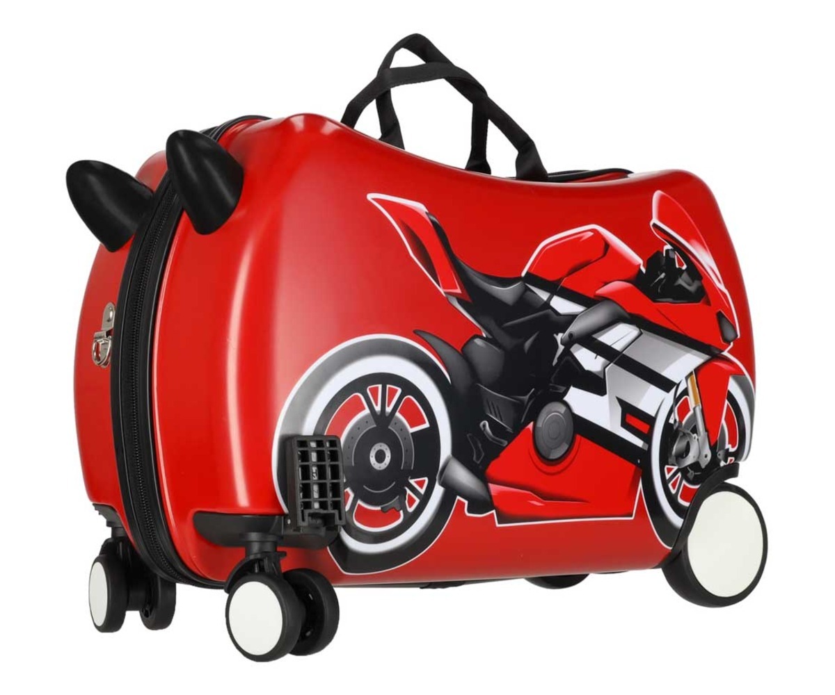 Laste reisikohver ratastel – mootorratta disainiga tagaplaanilt.