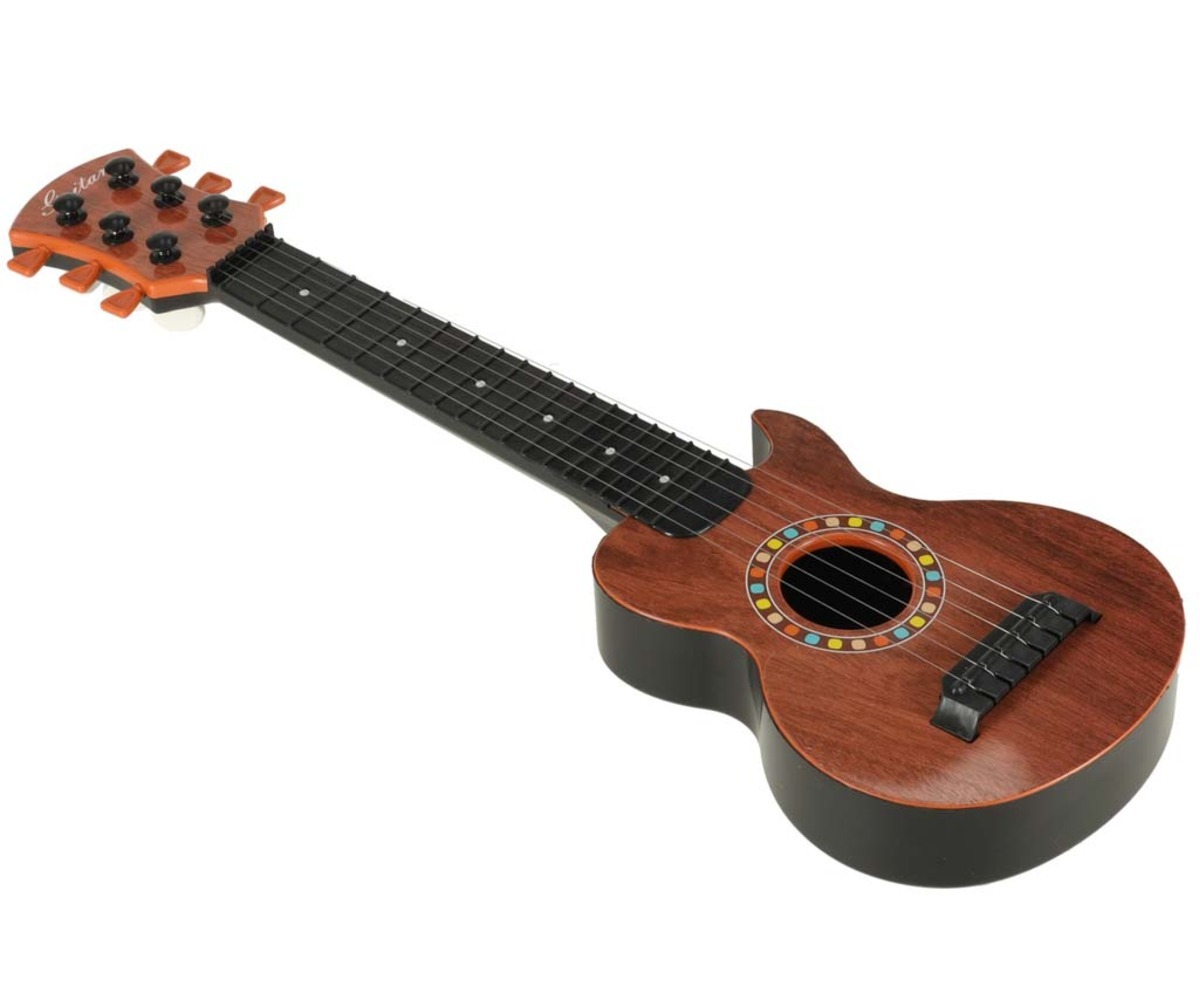 Detailne vaade laste klassikalisest kitarri 6 keelt – (46,5cm).