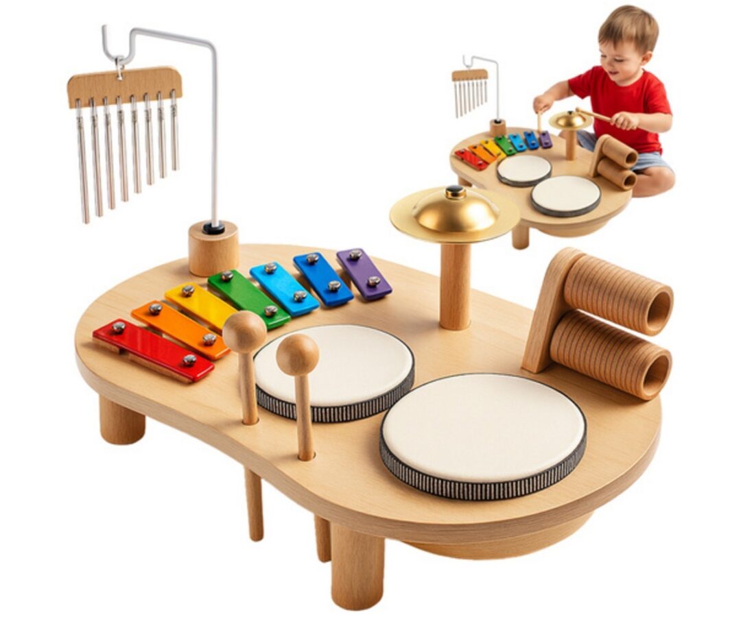 Puidust muusikalaud lastele - Kruzzel, erinevate instrumentidega mängimiseks.