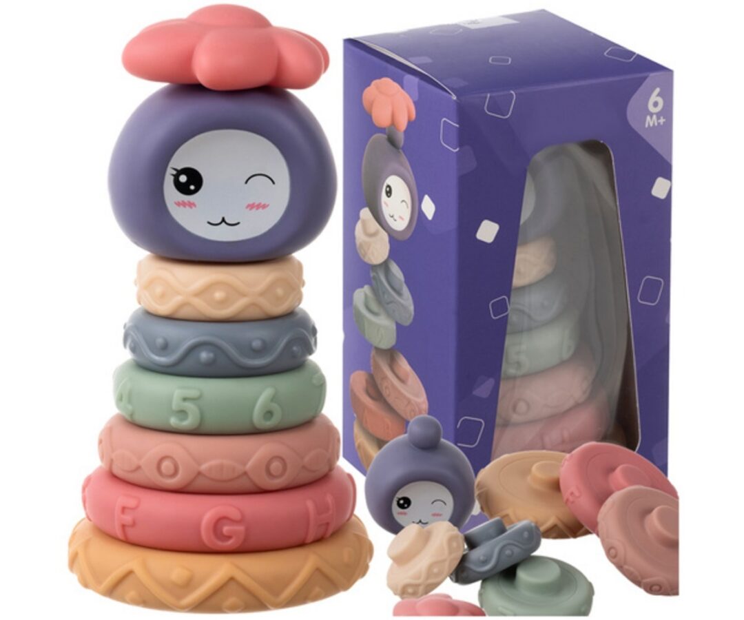 Sensoorne klotside komplekt beebile – 8 osa, elavale kujutisele monteeritud klotsid