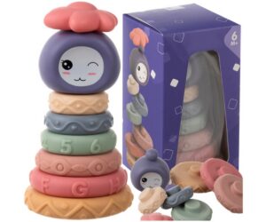 Sensoorne klotside komplekt beebile – 8 osa, elavale kujutisele monteeritud klotsid