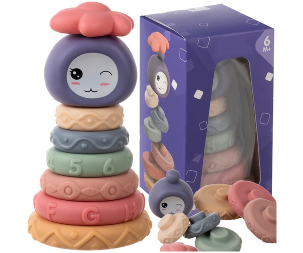 Sensoorne klotside komplekt beebile – 8 osa, elavale kujutisele monteeritud klotsid