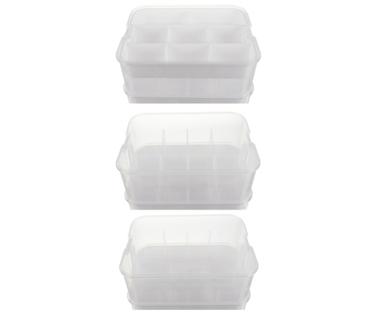 Klotsikast 35L Kruzzel sisemised jaotustükid, korraldades plokke mugavalt.