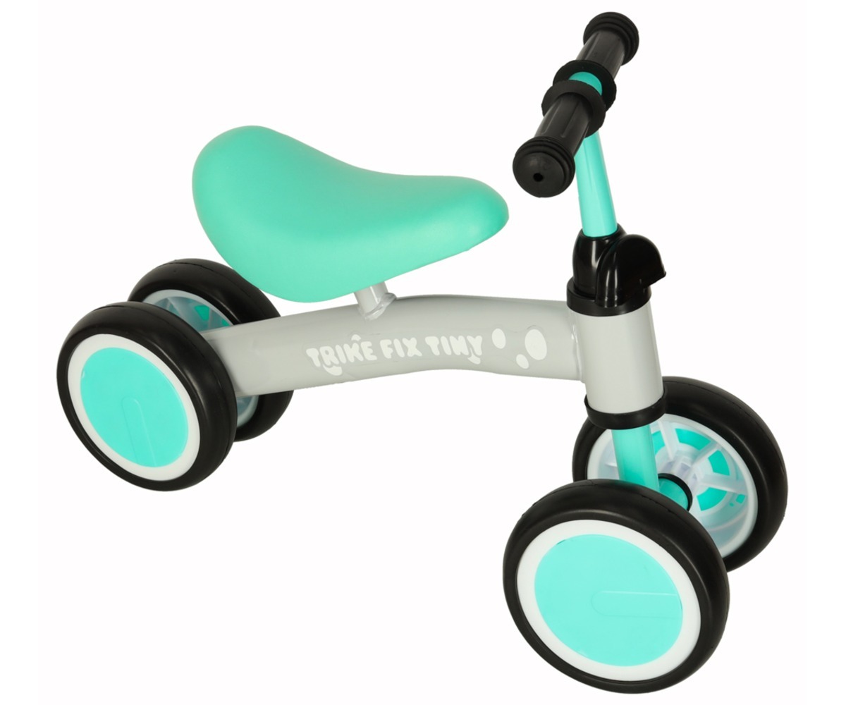 Neljarattaline jooksuratas Trike Fix Tiny - mündiroheline külgvaade.
