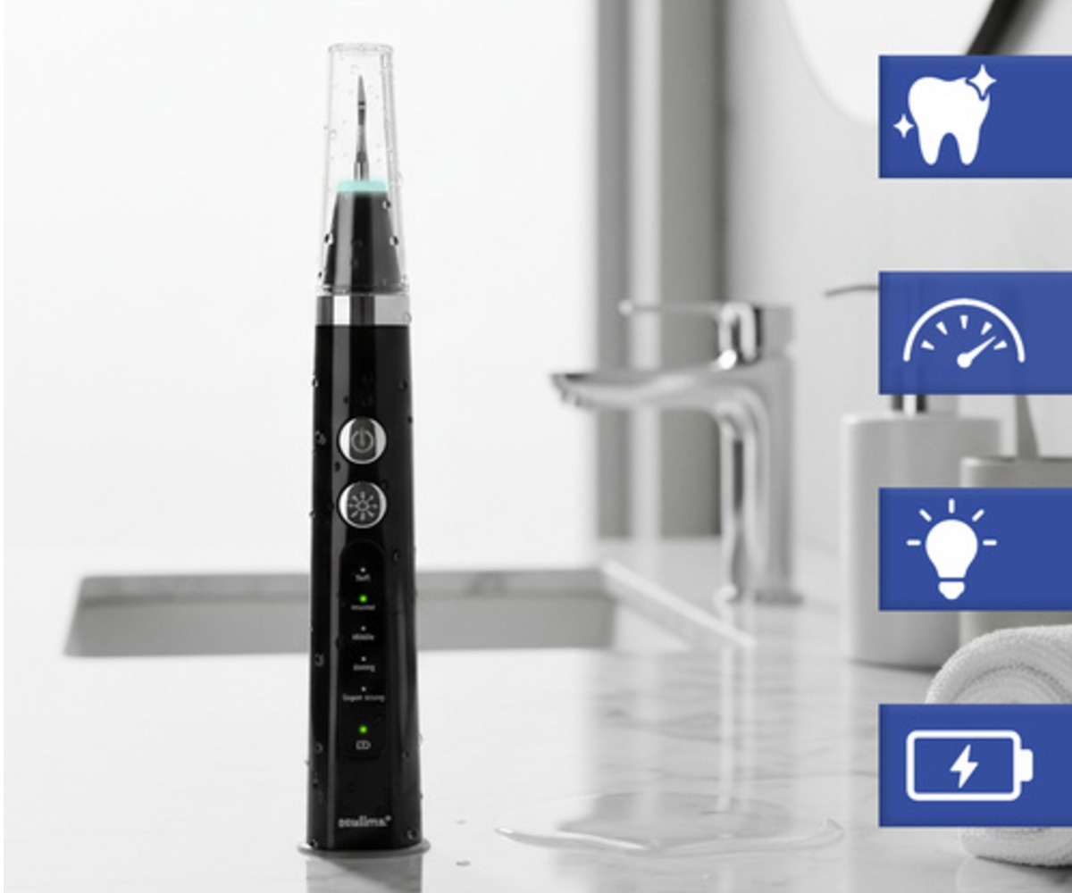 Ultrasonic hambakivi eemaldaja Soulima LED-valgustuse ja funktsioonide illustratsioon