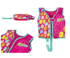 Ujumisvest 51cm lastele bestway 32176 – roosa, külgvaade, roosa ja mitmevärviline disain.
