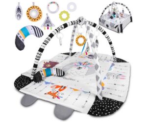 Interaktiivne mängumatt beebile Ricokids Boho 110×100cm koos erinevate mänguasjadega