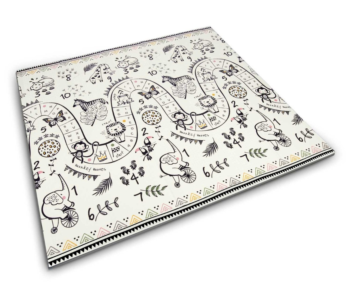 Kokkupandav vahtmängumatt 200×180×1cm - Nukido NK-340, mängumatt loomade ga