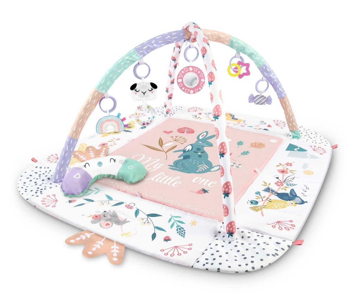 Interaktiivne mängumatt beebile Nukido Ptaszek 110×100cm, sobib beebile mängimiseks ja arenemiseks.