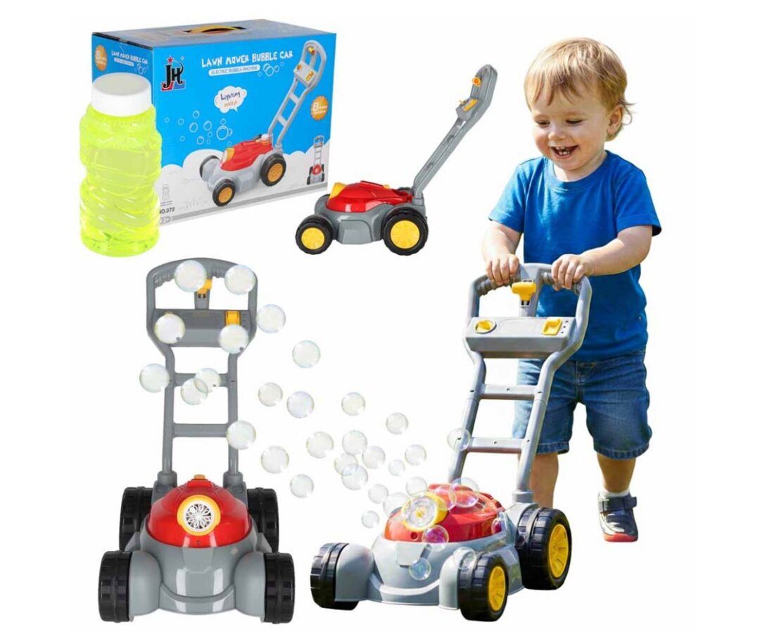 Muruniiduk koos mullitajaga valguse ja heliga, mida kasutab laps mängu ajal.