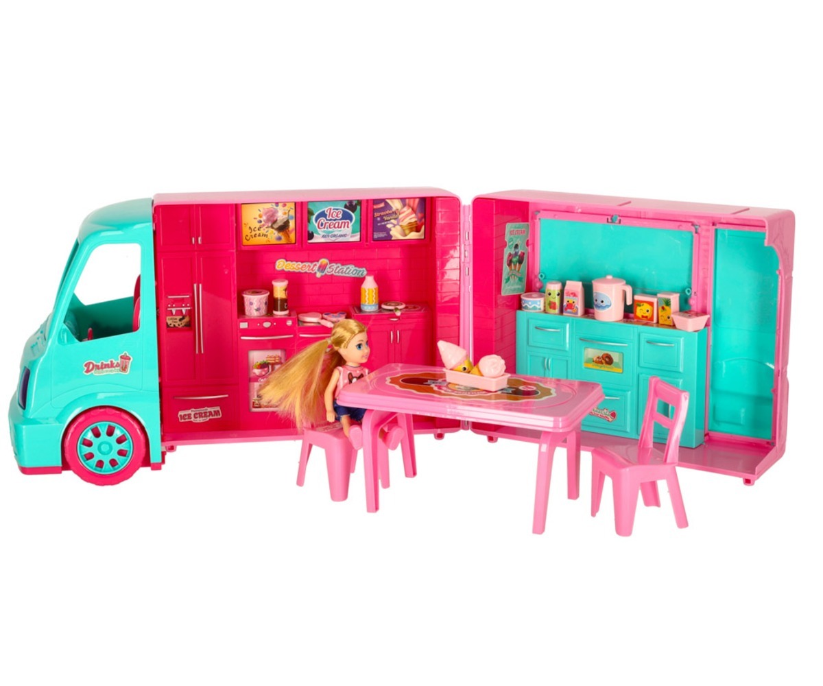 Nukuauto 2in1 matkaauto komplekt 21-osaline, avatud sisekujundusega