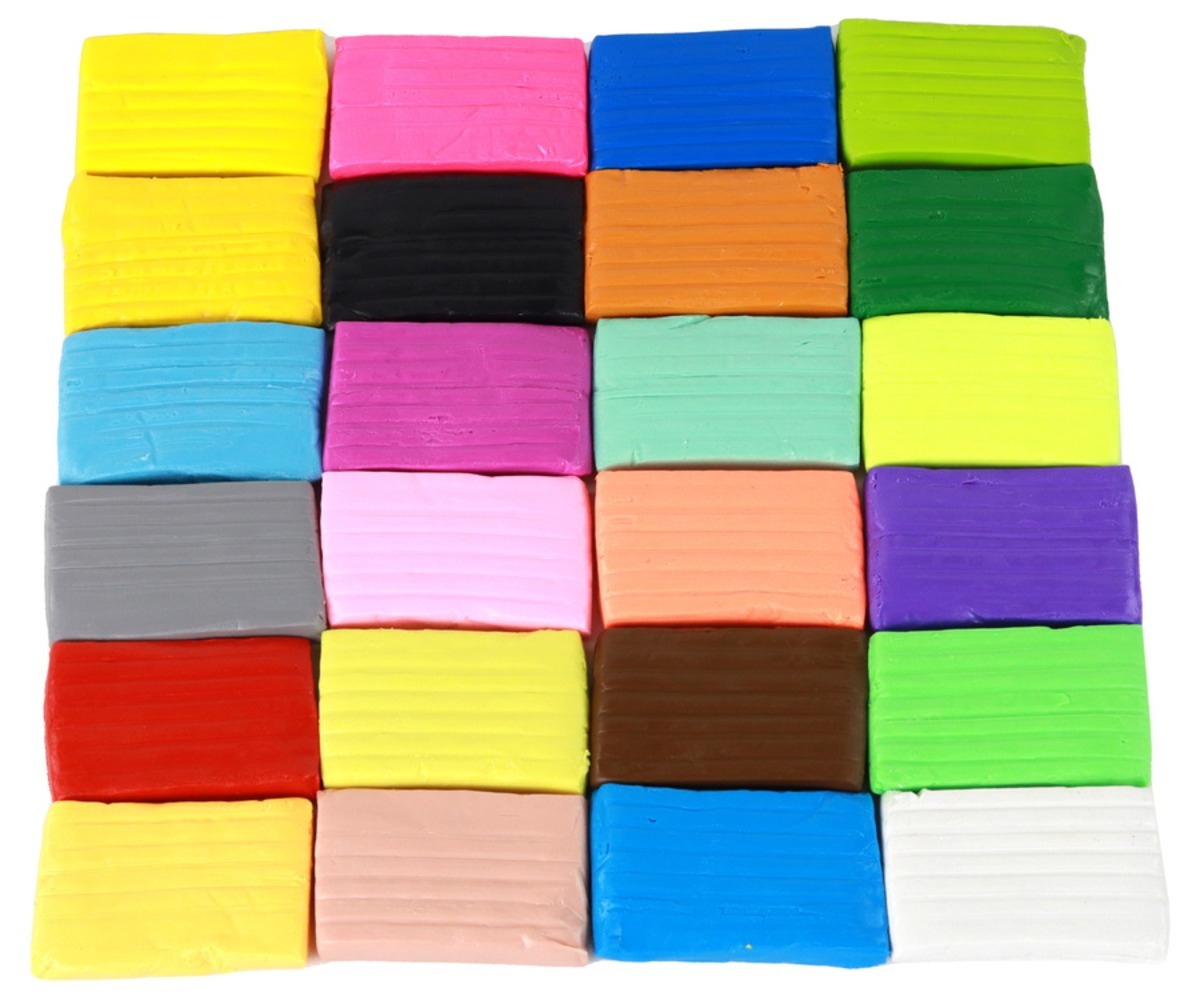 Loominguline plastiliinikomplekt 24 värvi ja tarvikutega, esitleb kõik värvitoonid