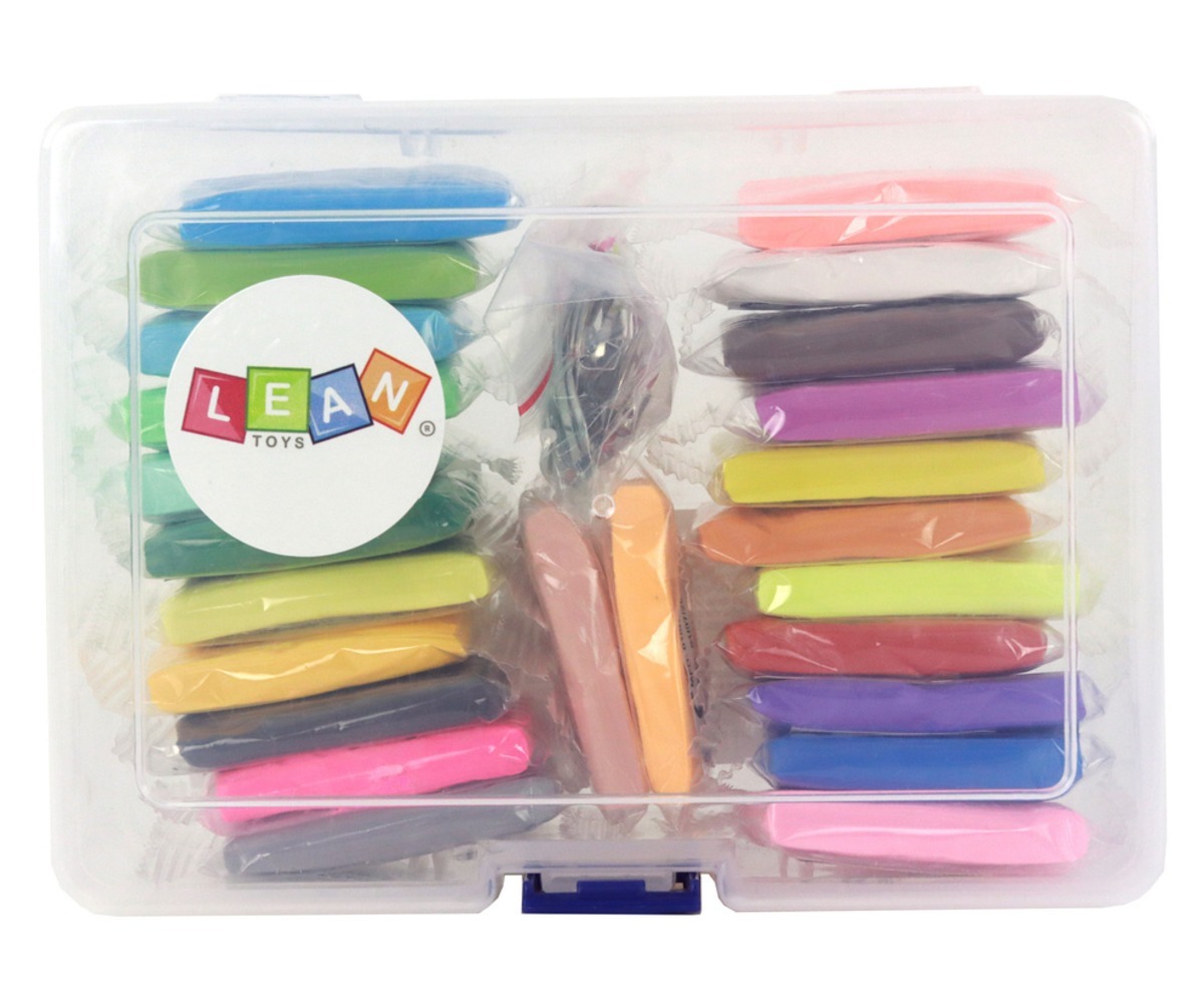 Loominguline plastiliinikomplekt 24 värvi ja tarvikutega, pakendatud mugavasse kasti