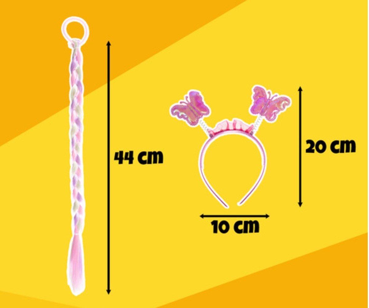 Juuksekaunistused liblikakostüümi jaoks, anname täpsed mõõdud