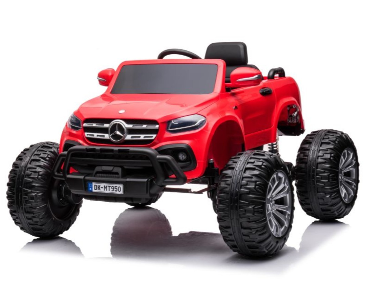 Elektriauto Mercedes DK-MT950 4x4 – punane külgvaade.