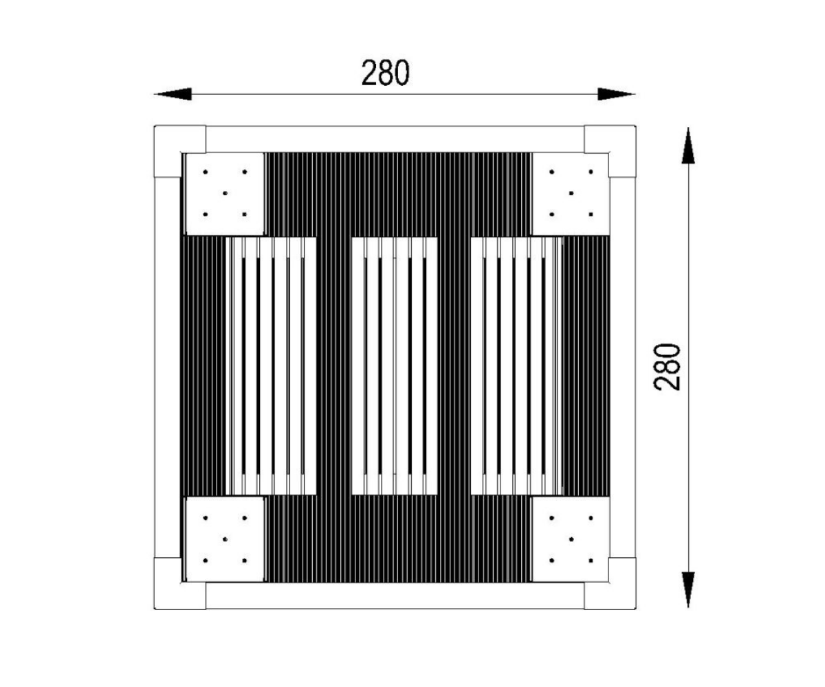 aiapergola 44402 joonis ülevalt vaates koos mõõtudega