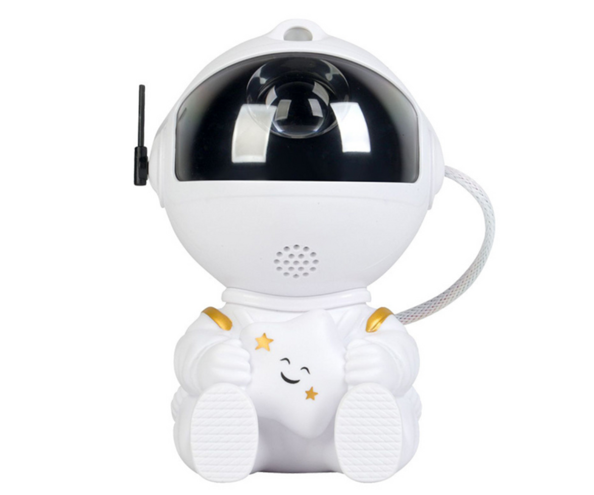 Kosmoseteemaline öölamp galaktika ja tähtede projektsiooniga.