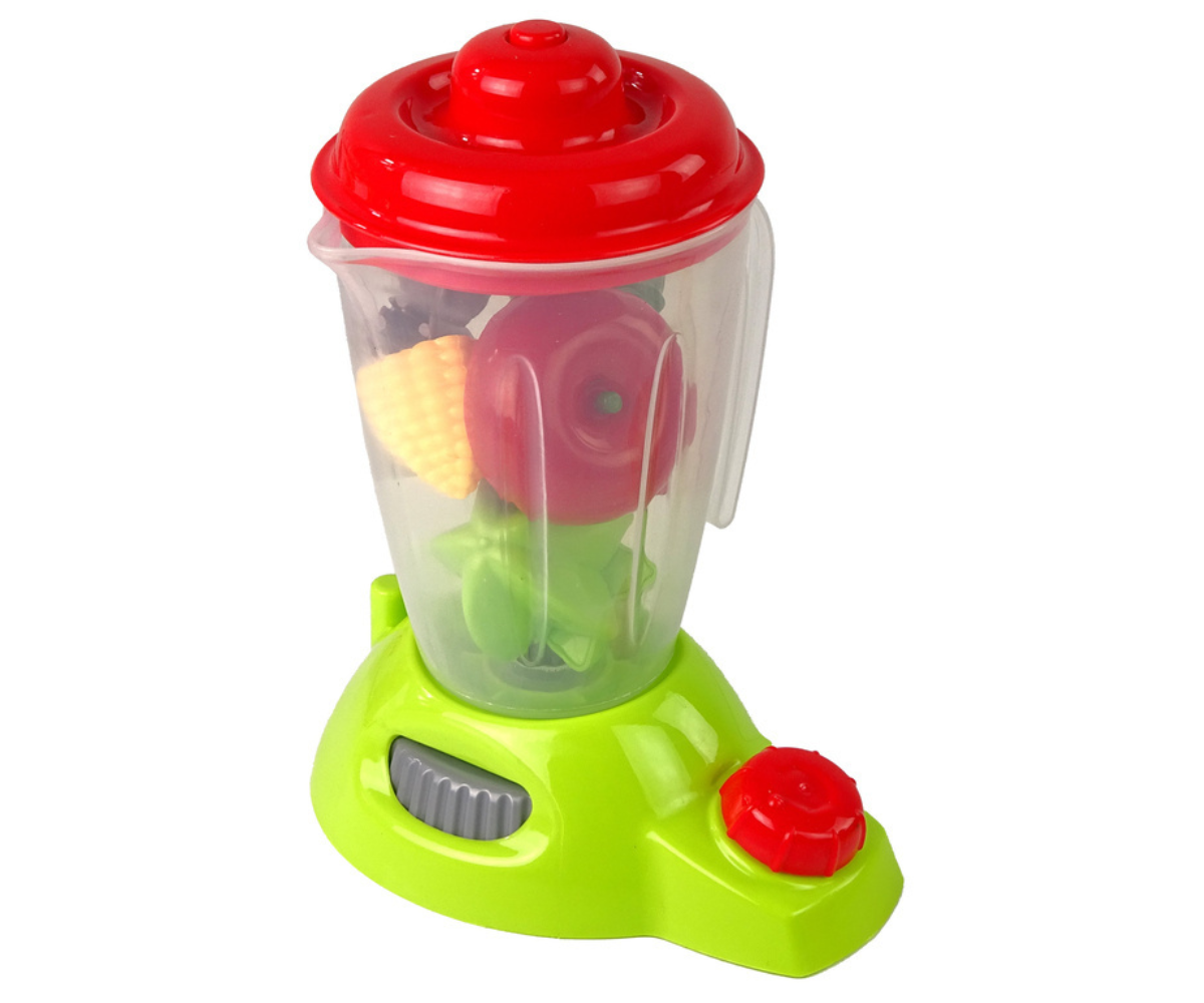 Blender töötamas – pöörlevad viljad ja valgusefektid sees.