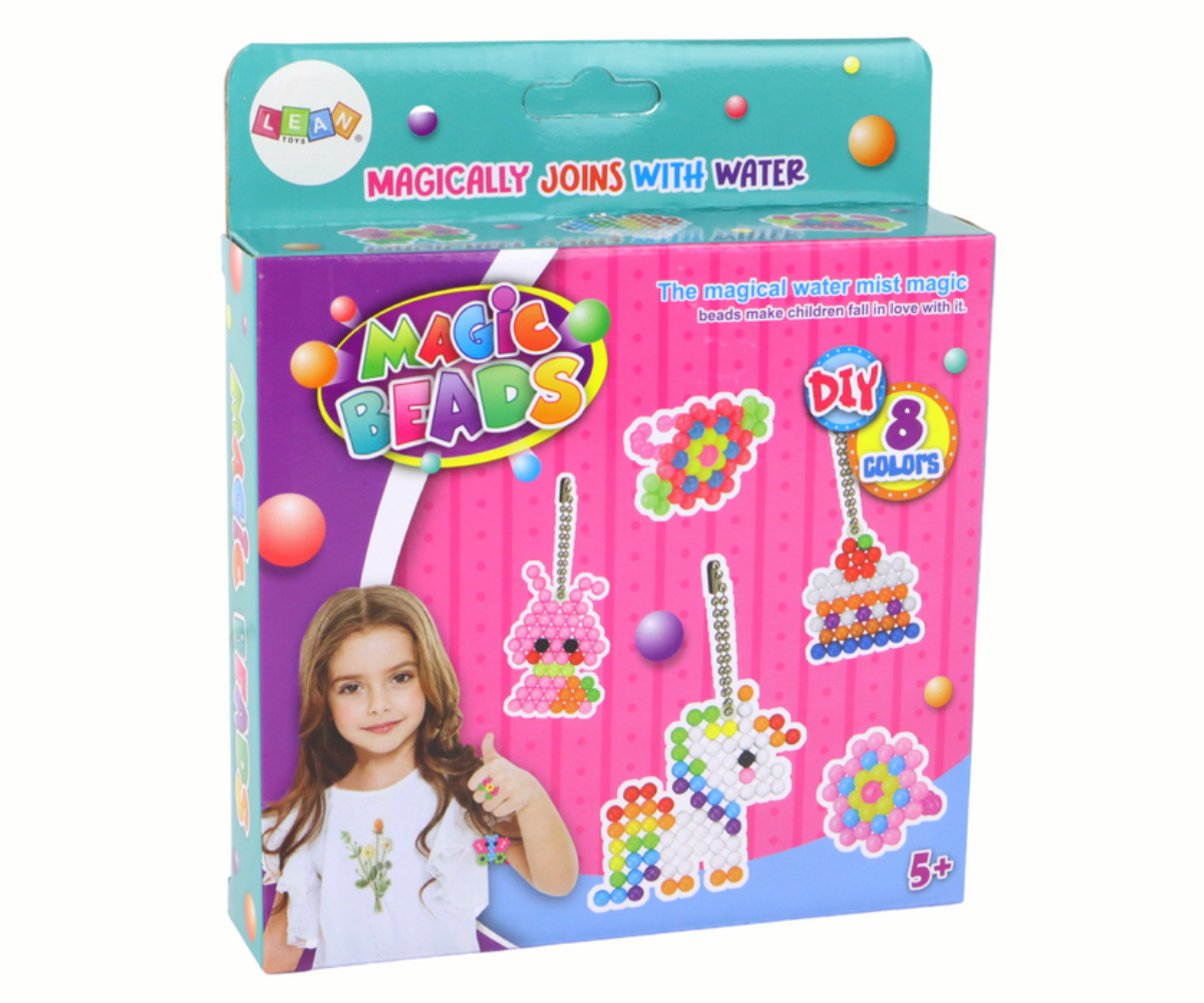 Värviliste veepärlite komplekt koos aluste, pintsettide ja pihustuspudeliga