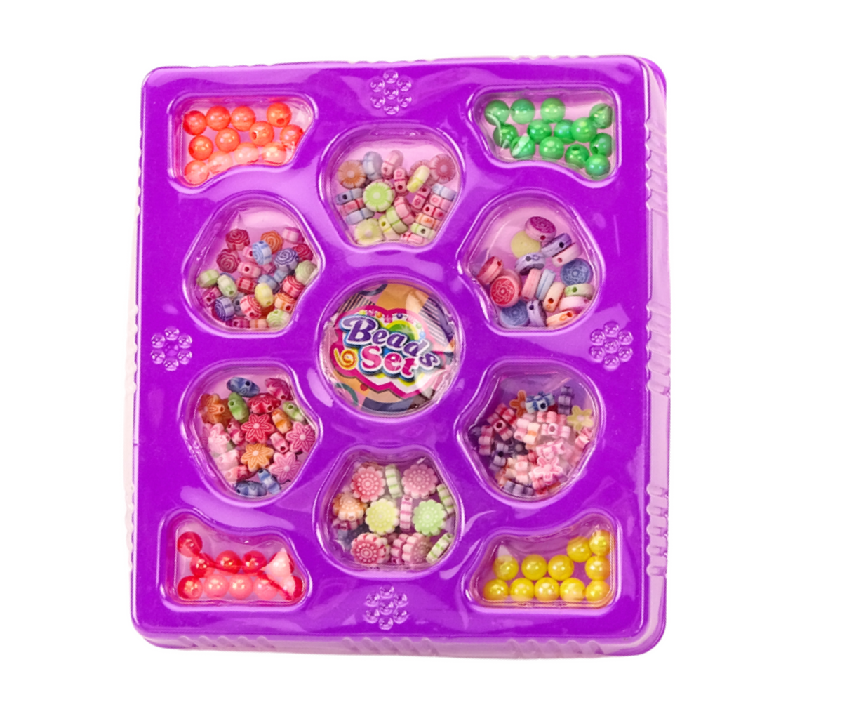 Laste ehete valmistamise komplekt pärliviimistlusega helmestega.