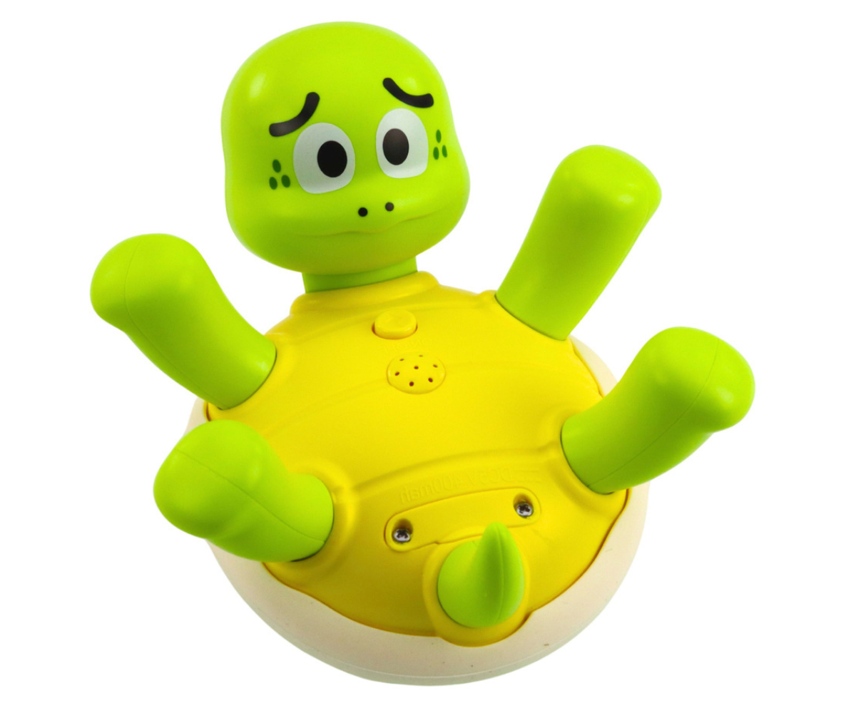 Värviline kilpkonnakujuline vannimänguasi USB-laetava akuga