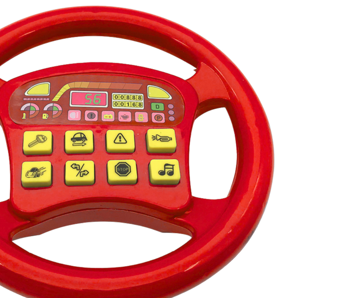 Interaktiivne punane rool helidega – realistlik mänguasi väikesele autojuhile