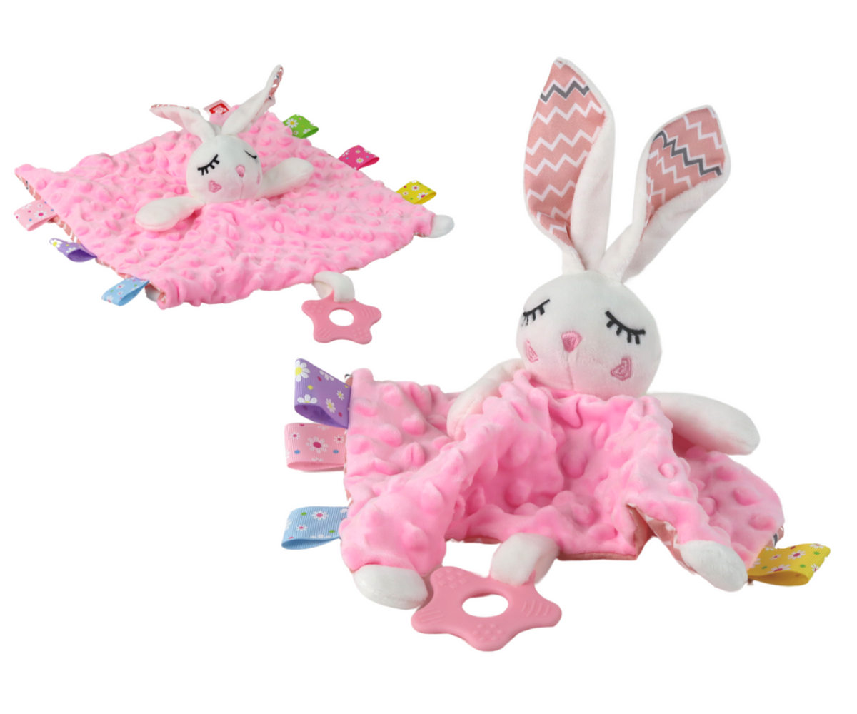 Õrn ja turvaline jänku mänguasi vastsündinule igapäevaseks kaisutamiseks.