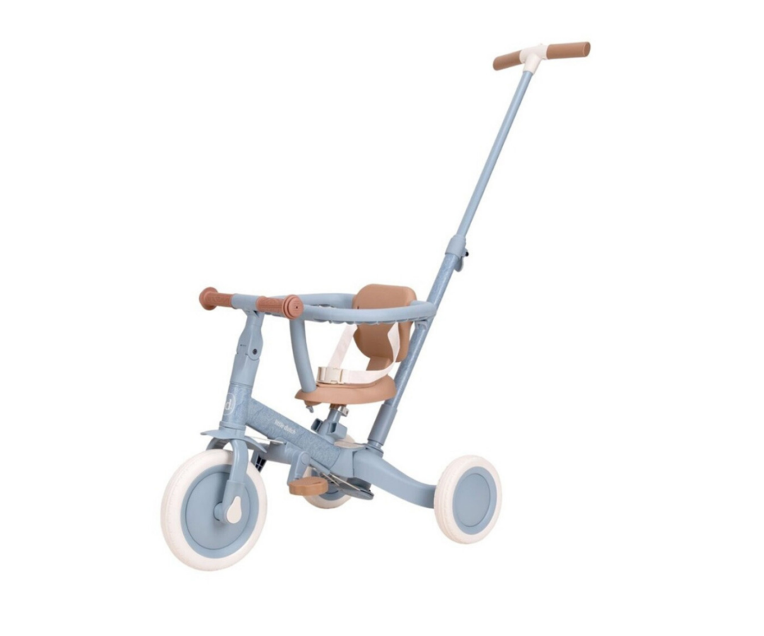 Kolmerattaline jalgratas 4-in-1 lükkesangaga BLUE (1+)