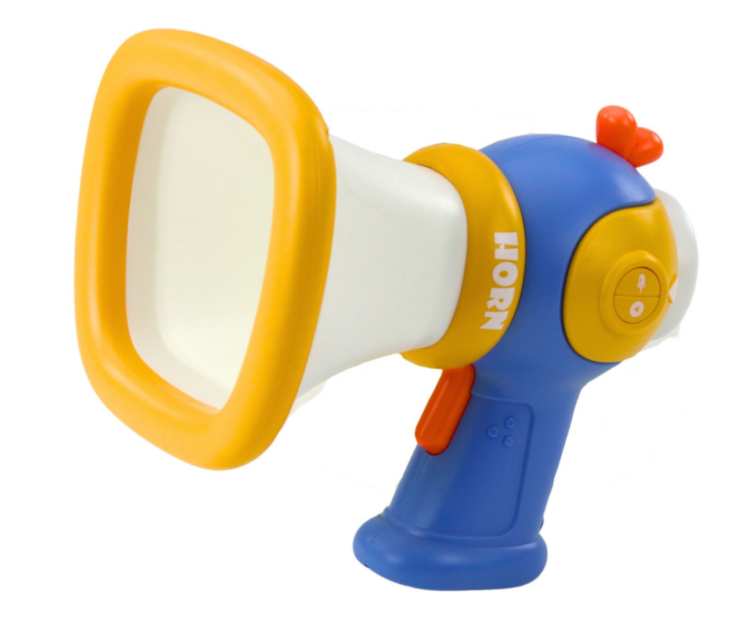 Kerge ja ergonoomiline laste megafon valgusefektidega – mugav kasutada ka väikestes kätes.