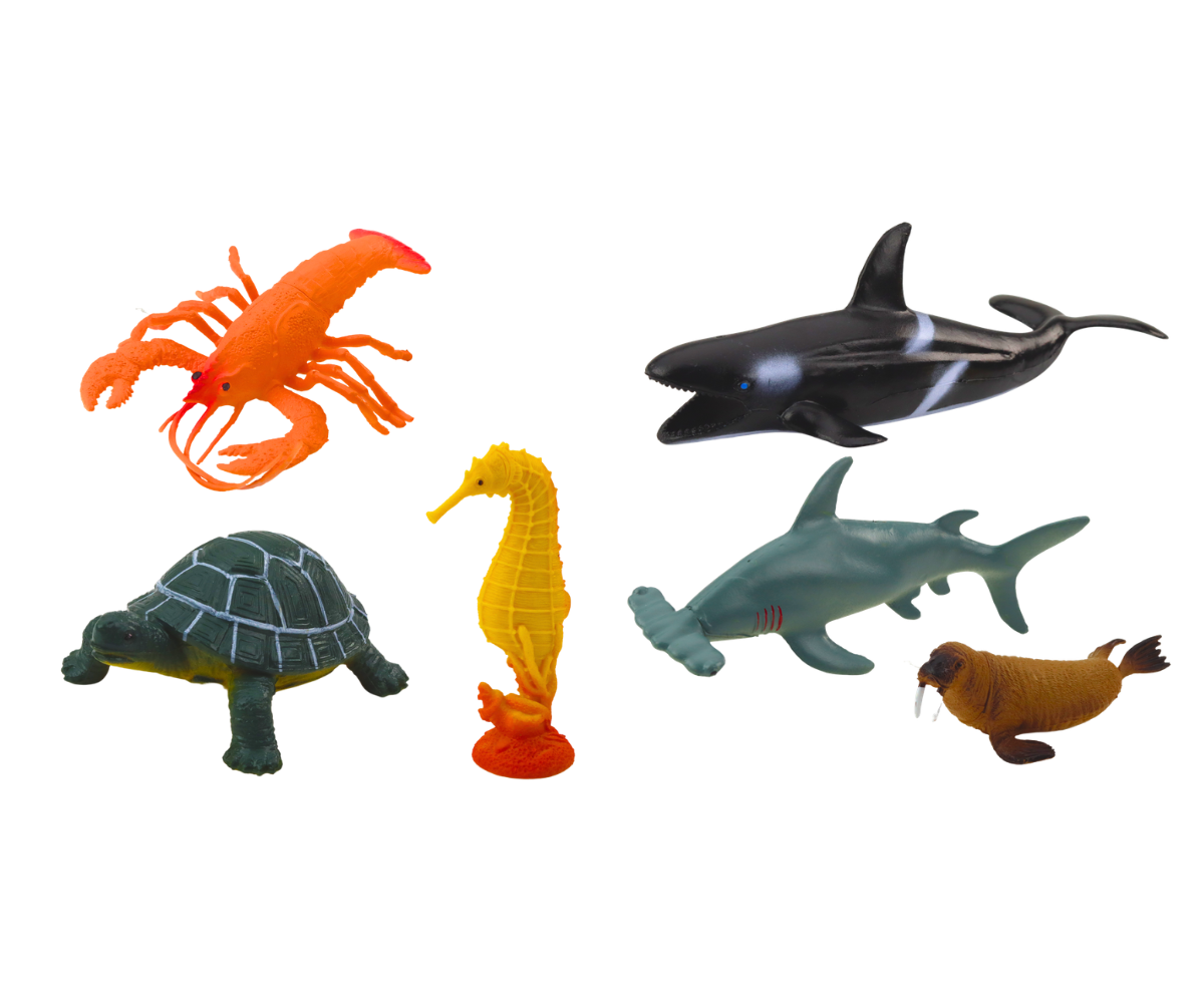 Homaar ja morss plastfiguurid – hariv mereteemaline mänguasi.