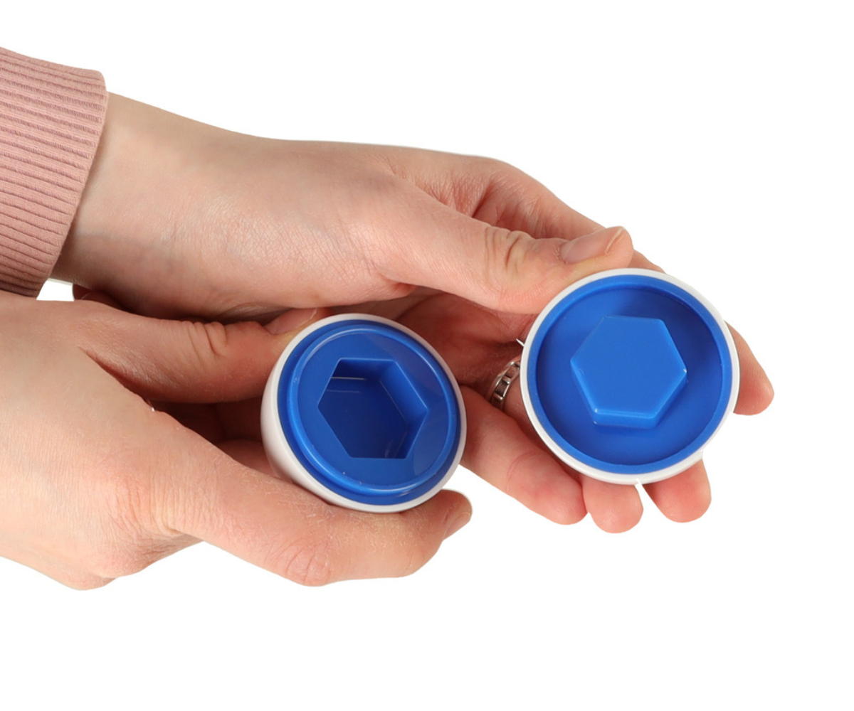 Kujundite ja värvide õppimise mäng munade komplektis