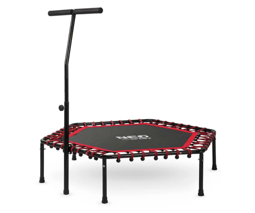 Punane 127 cm kodune fitness batuut kokkupandud kujul