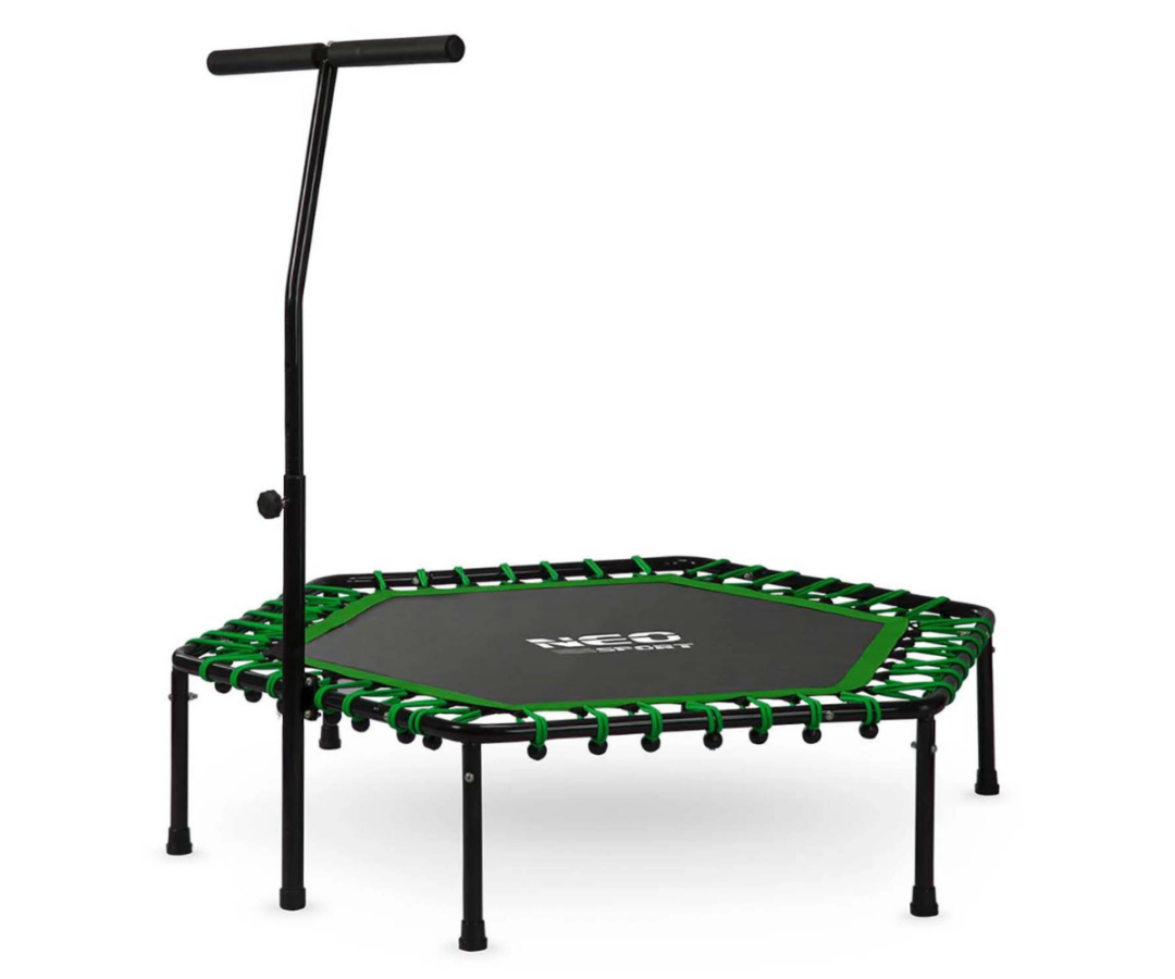 Neo-Sport käepidemega batuut koduseks treeninguks – külgvaade