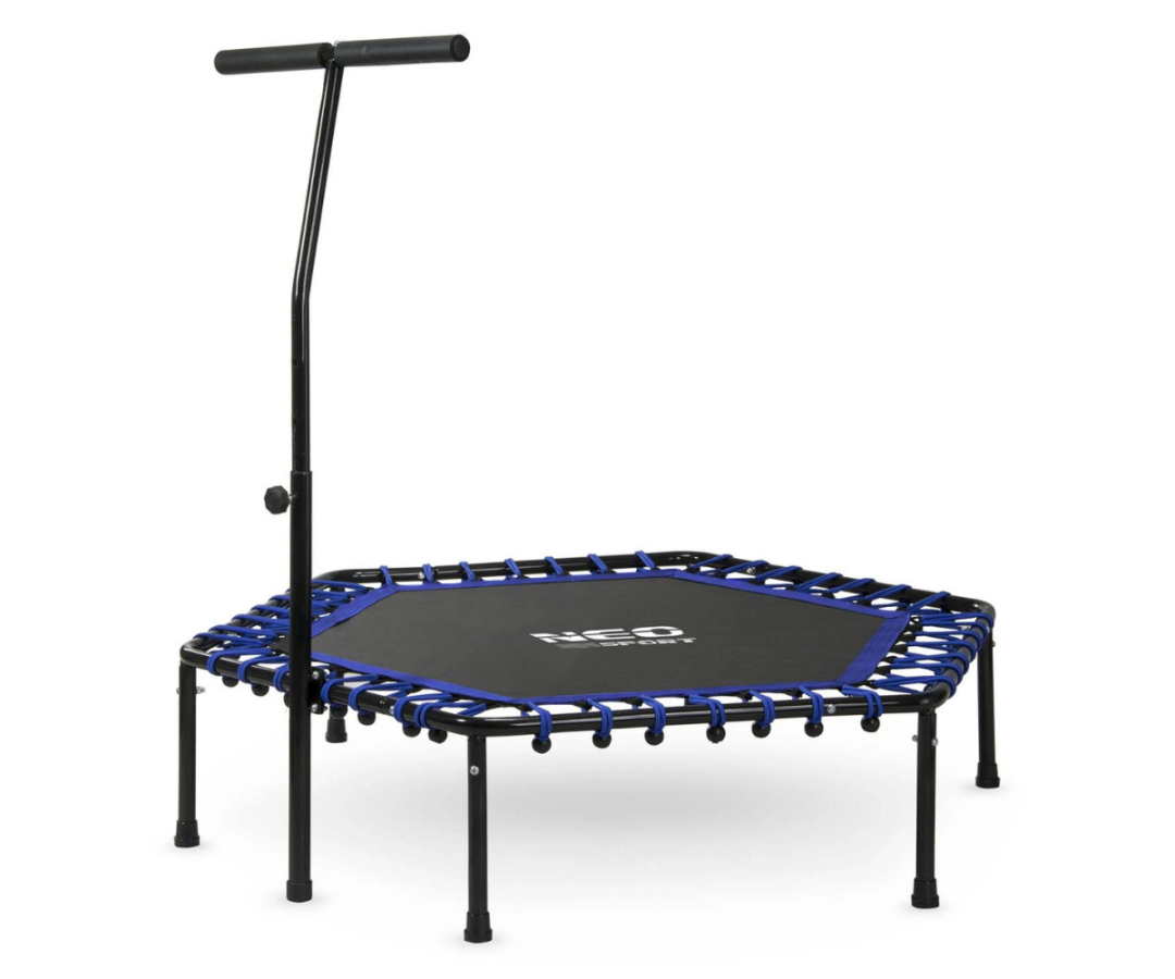 Neo-Sport käepidemega batuut koduseks treeninguks – külgvaade